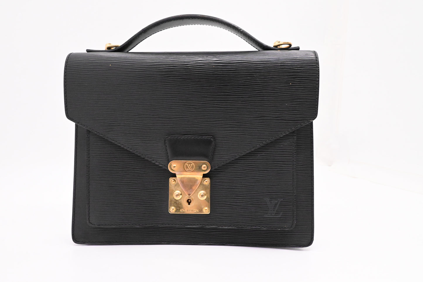 Louis Vuitton Monceau in Black Epi Leather