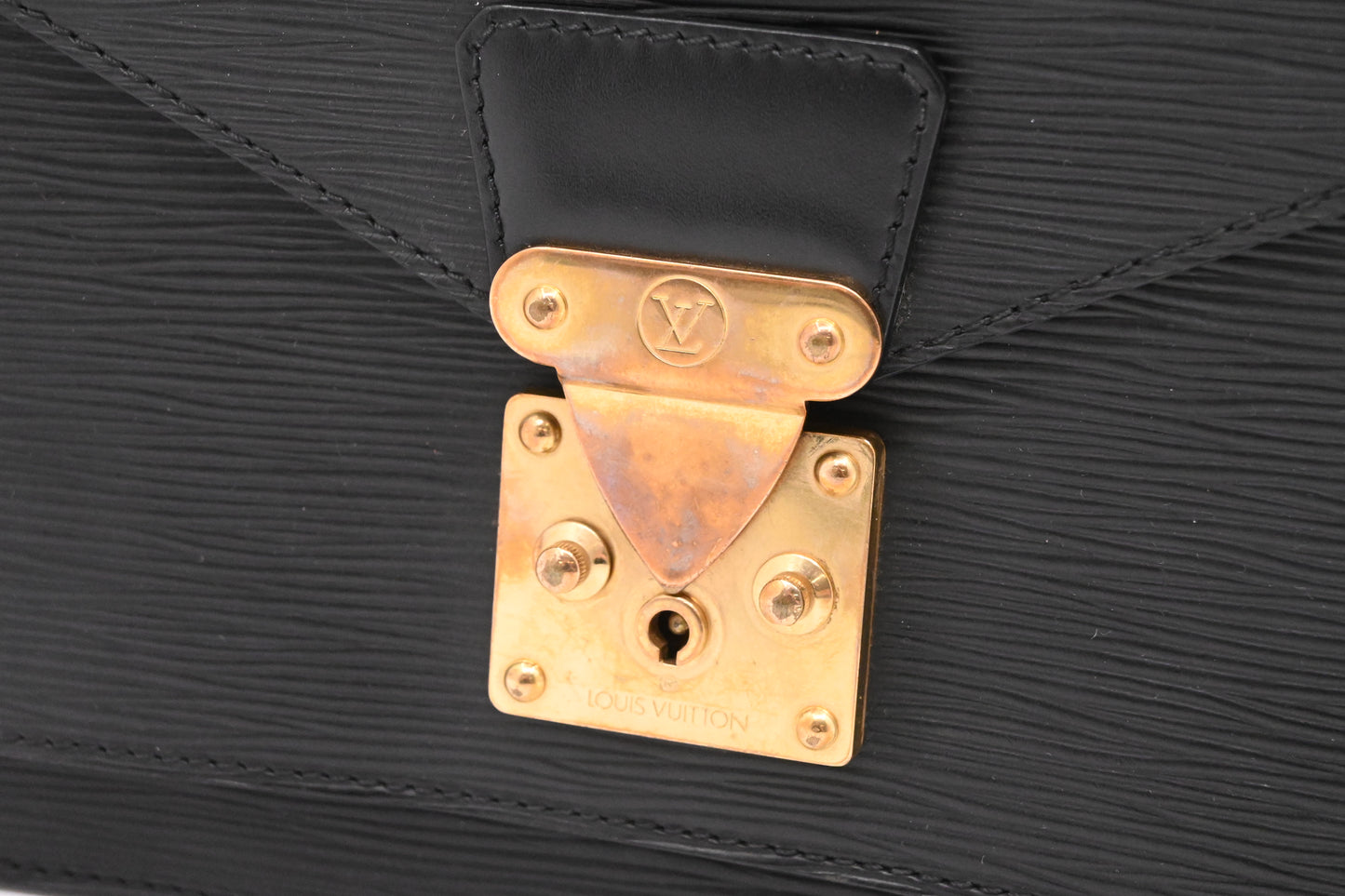 Louis Vuitton Monceau in Black Epi Leather