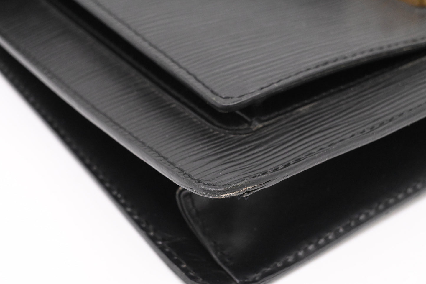 Louis Vuitton Monceau in Black Epi Leather