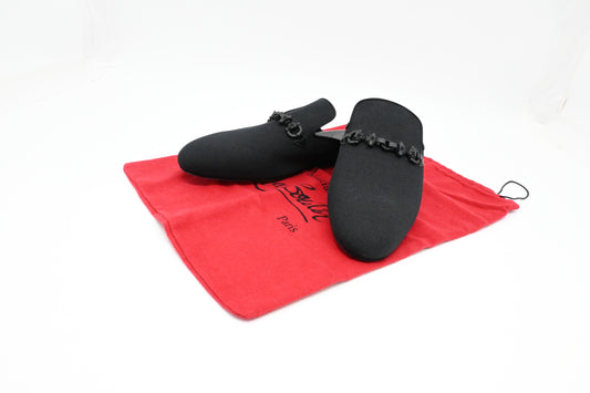 Louboutin Coolito Swing Shoes in Black Canvas