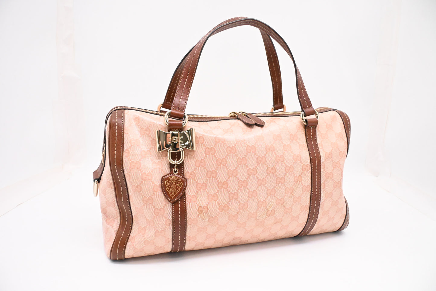 Gucci Boston Bag in Pink Crystal Canvas