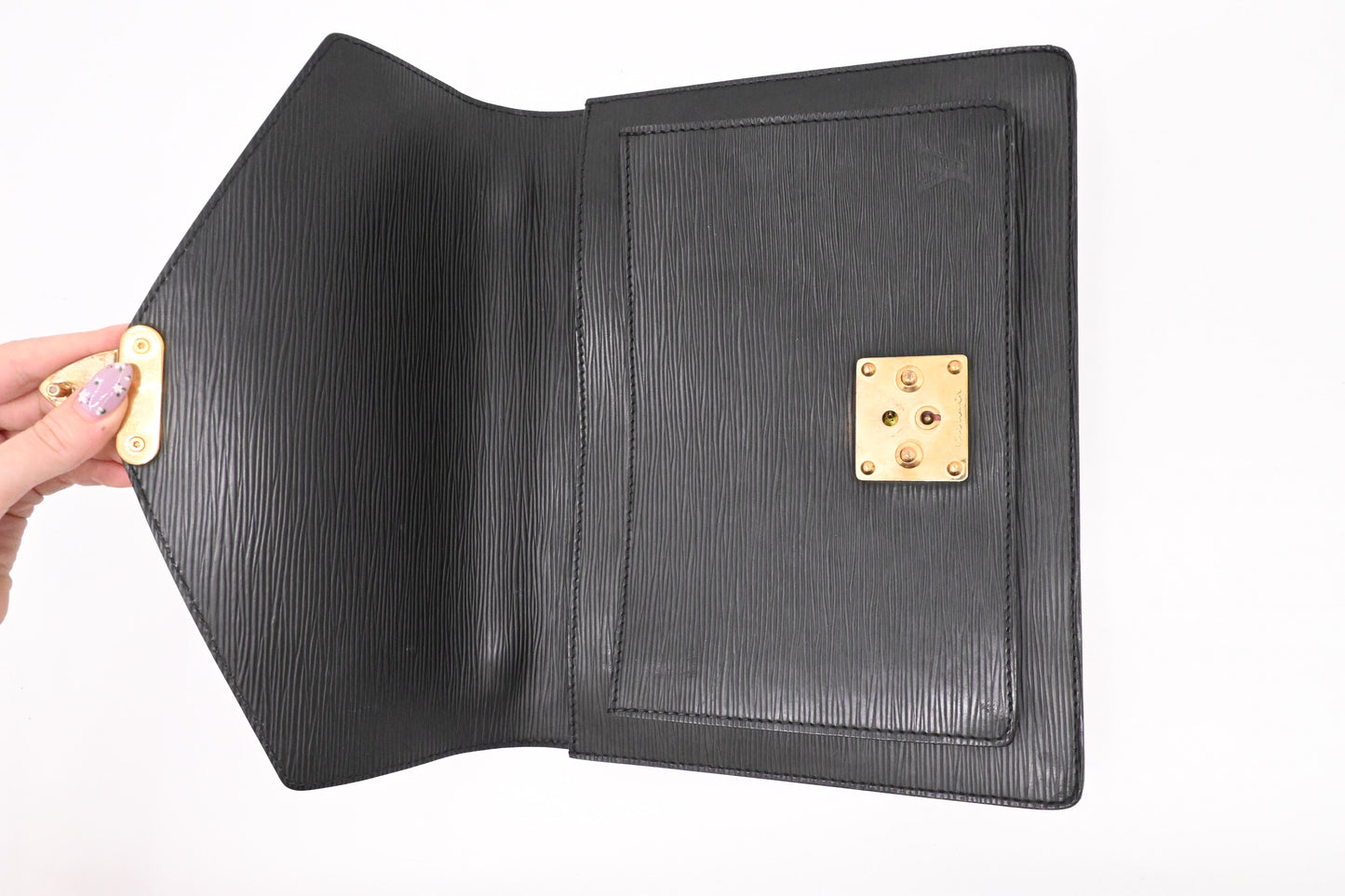 Louis Vuitton Monceau in Black Epi Leather