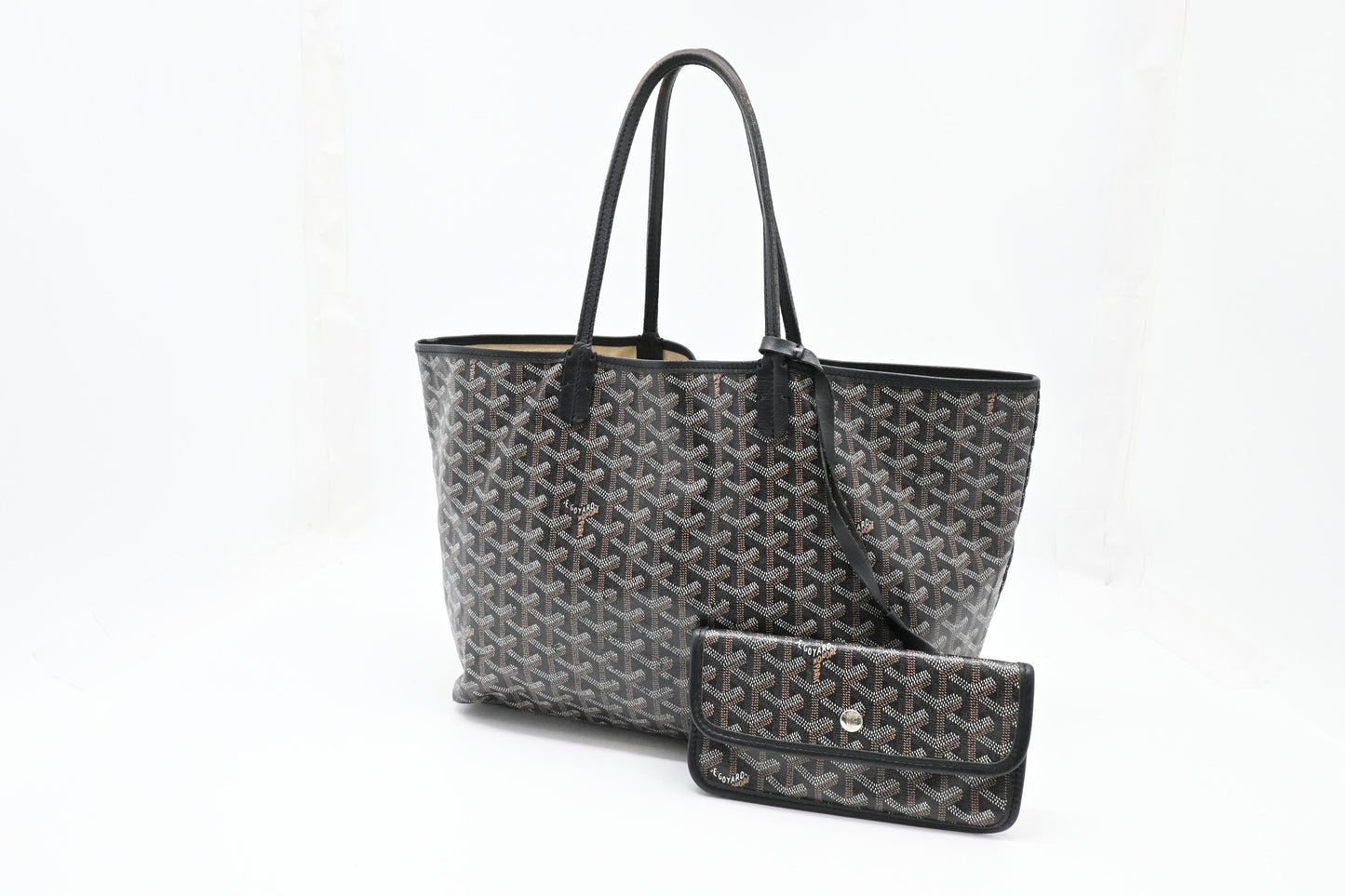 Goyard Saint Louis PM in Black Goyardine Canvas