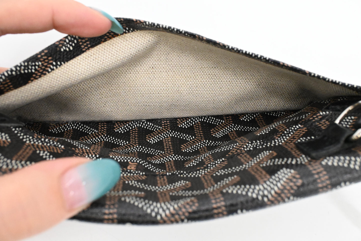 Goyard Saint Louis PM in Black Goyardine Canvas