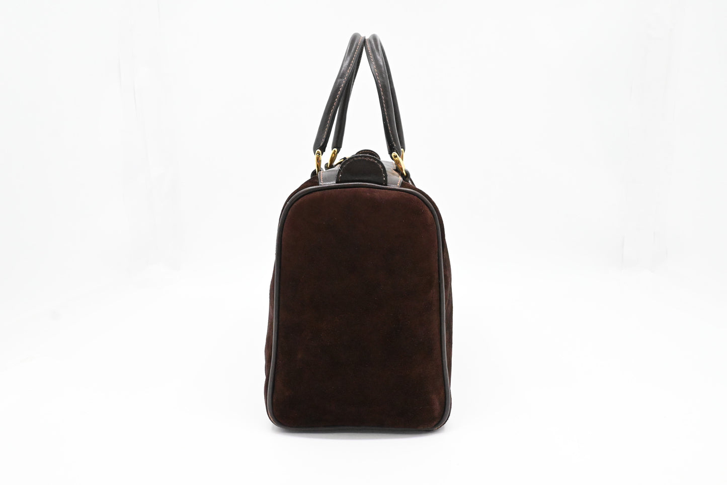 Gucci Boston Bag in Brown Suede