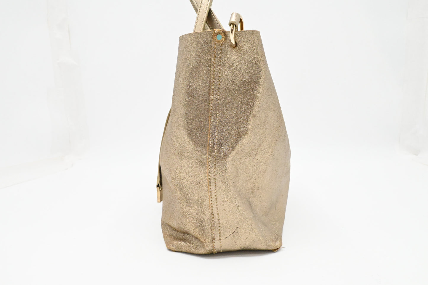Tiffany & Co. Reversible Tote PM in Gold Tone Leather