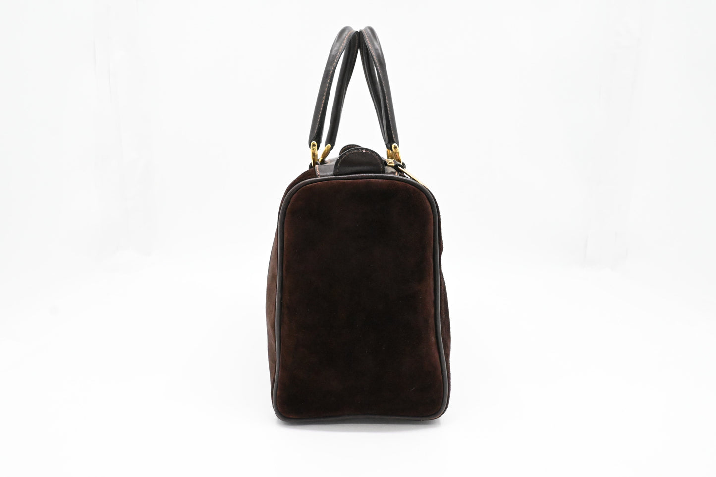 Gucci Boston Bag in Brown Suede