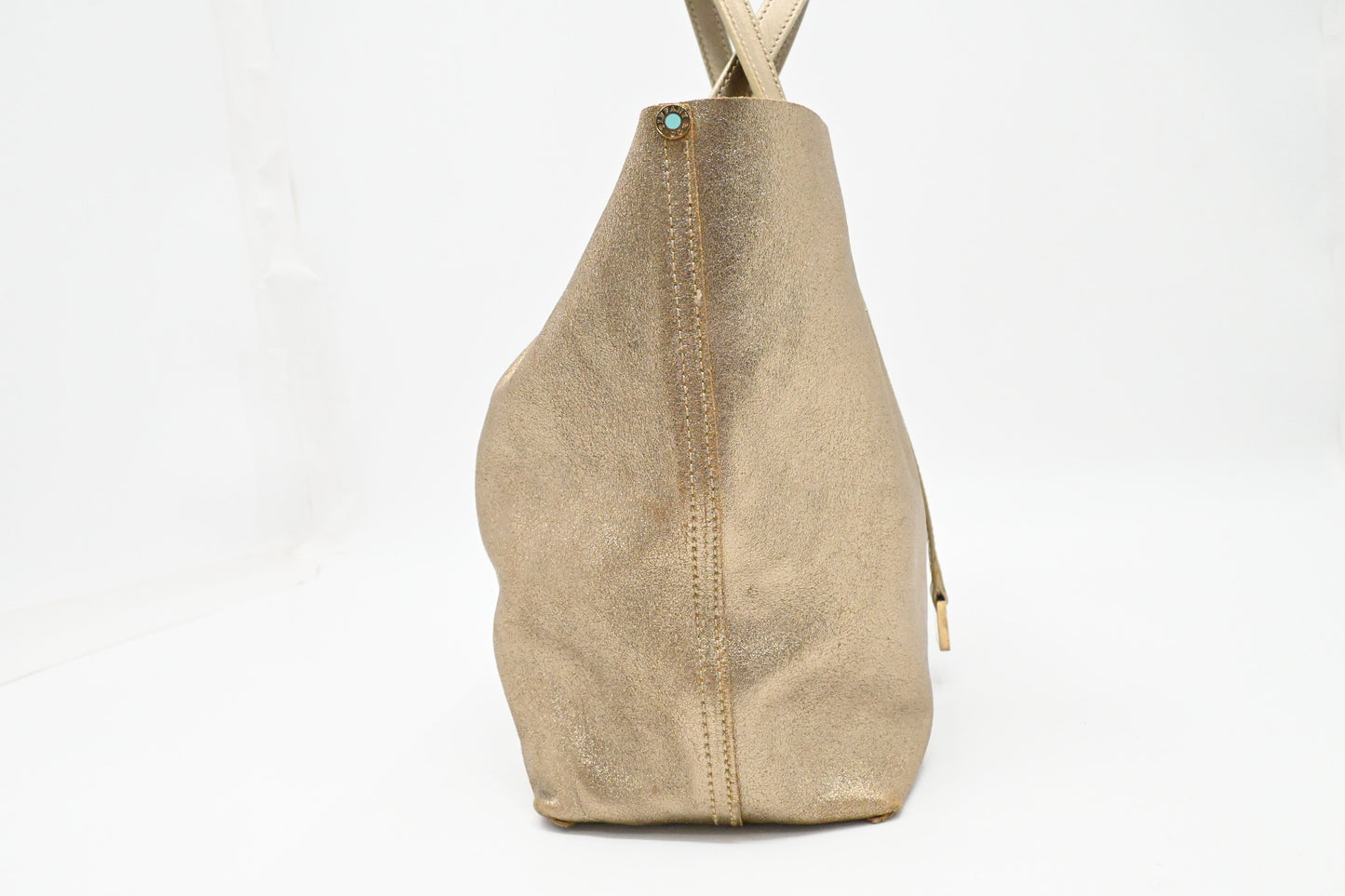Tiffany & Co. Reversible Tote PM in Gold Tone Leather