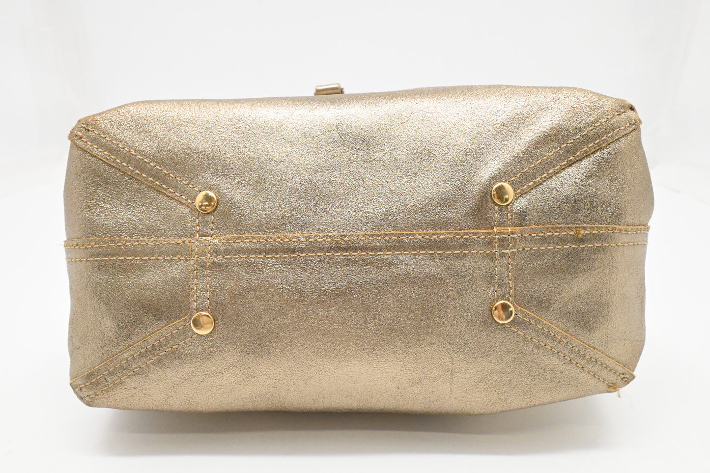 Tiffany & Co. Reversible Tote PM in Gold Tone Leather