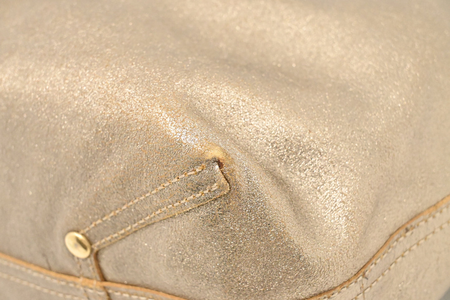 Tiffany & Co. Reversible Tote PM in Gold Tone Leather