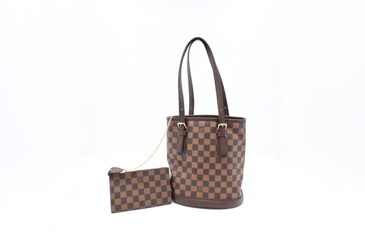 Louis Vuitton Marais Bucket in Damier Ebene Canvas