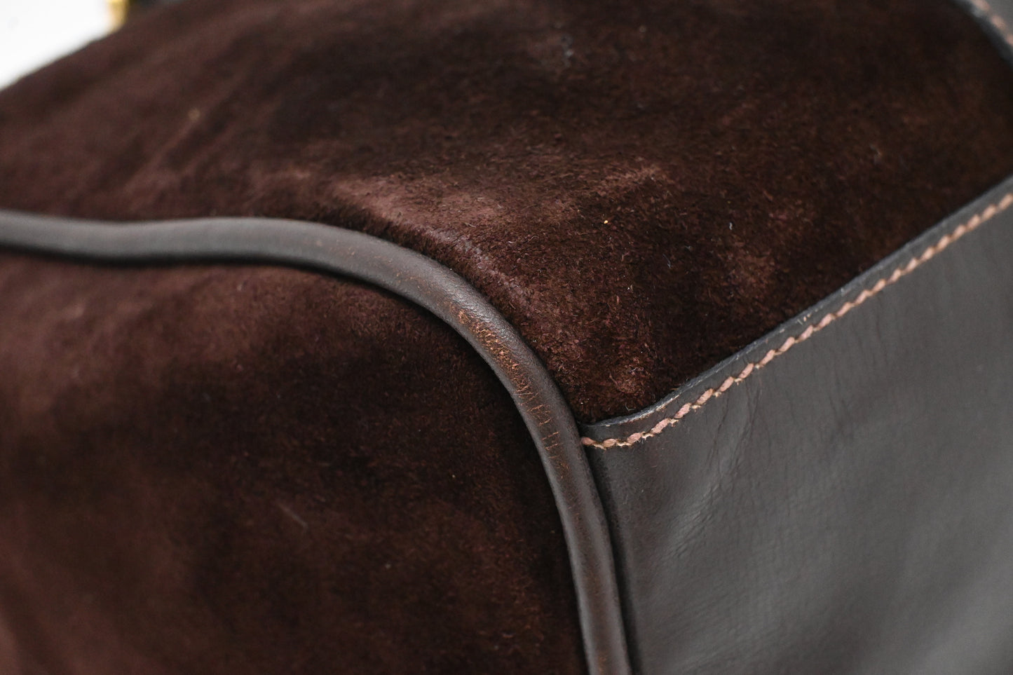 Gucci Boston Bag in Brown Suede
