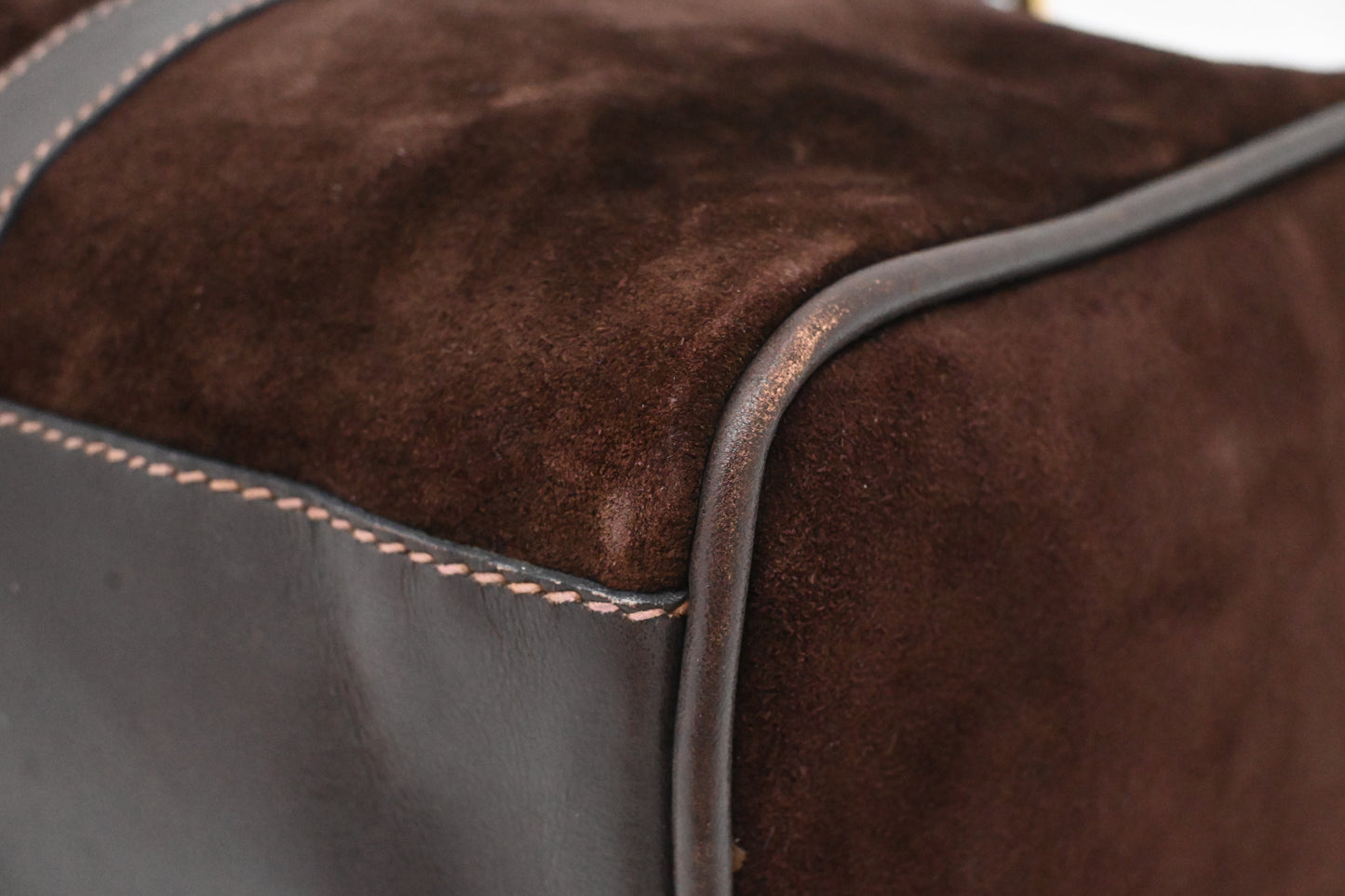Gucci Boston Bag in Brown Suede