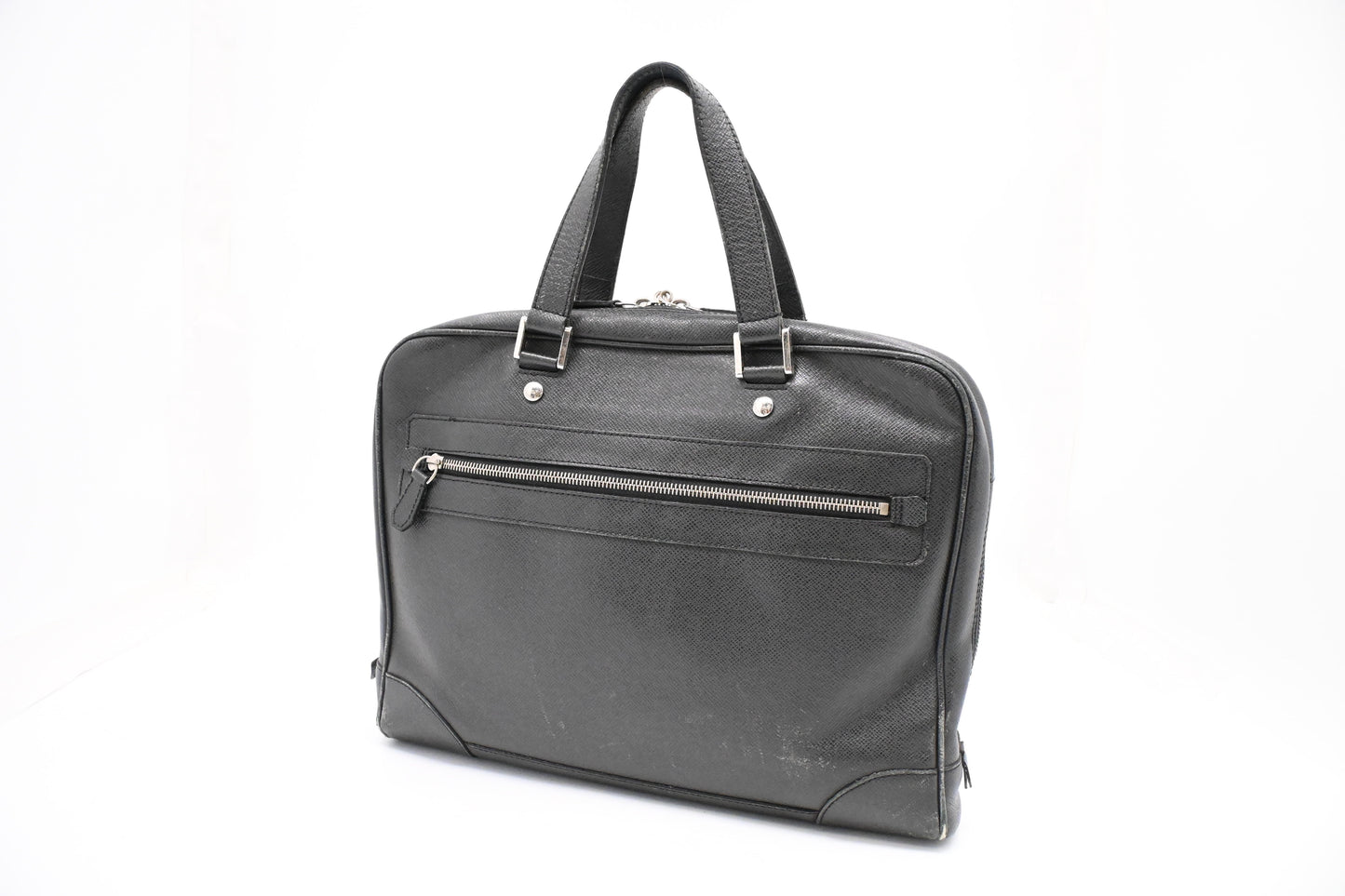 Louis Vuitton Igor Business Bag in Black Taiga Leather