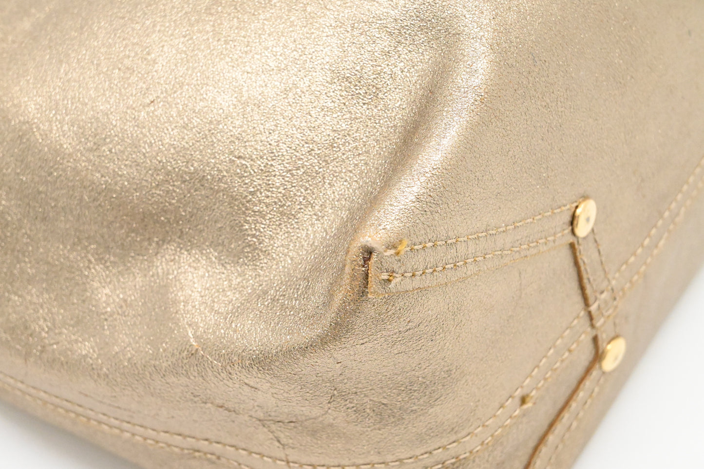Tiffany & Co. Reversible Tote PM in Gold Tone Leather