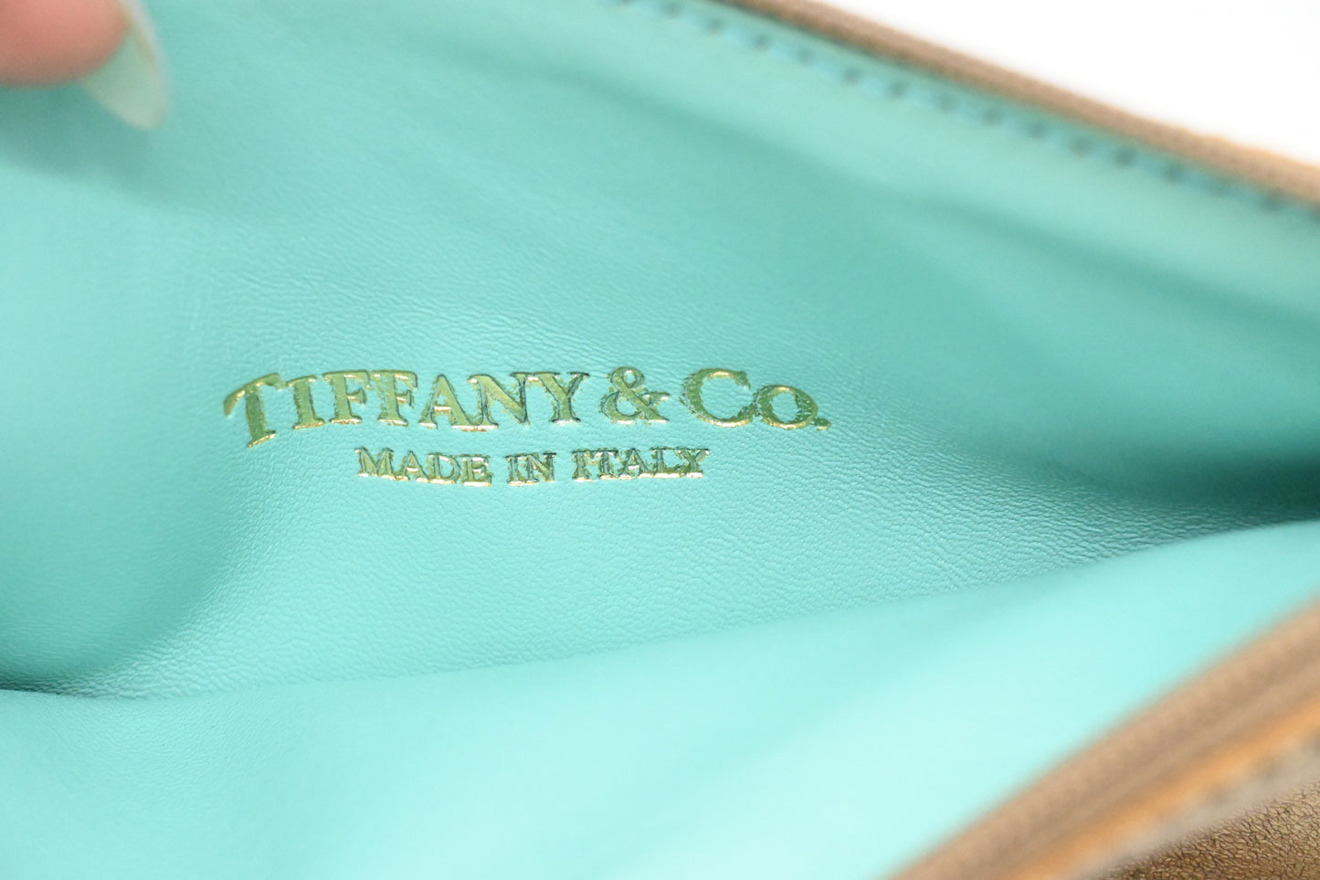 Tiffany & Co. Reversible Tote PM in Gold Tone Leather