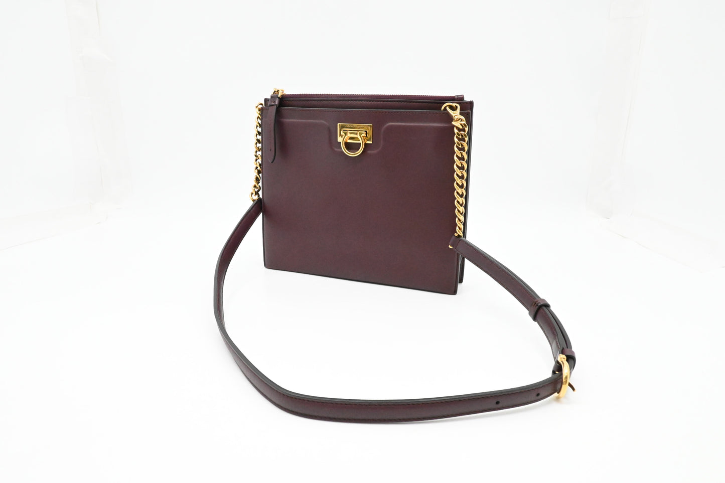 Ferragamo Crossbody Bag in Purple Leather