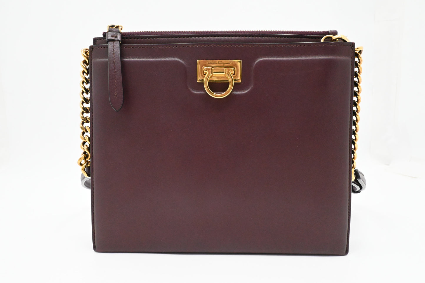 Ferragamo Crossbody Bag in Purple Leather