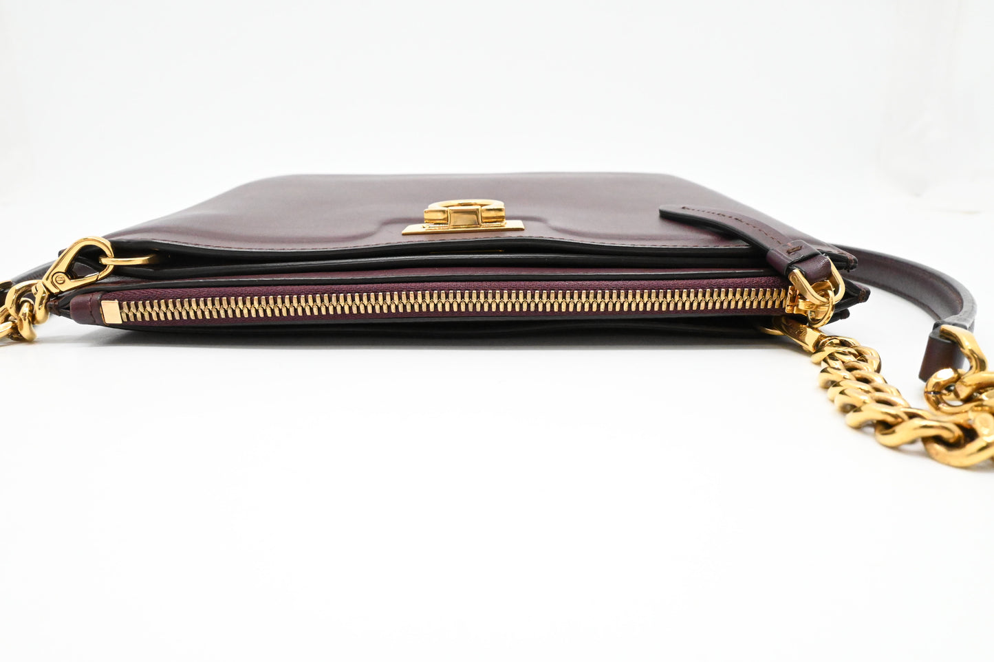 Ferragamo Crossbody Bag in Purple Leather