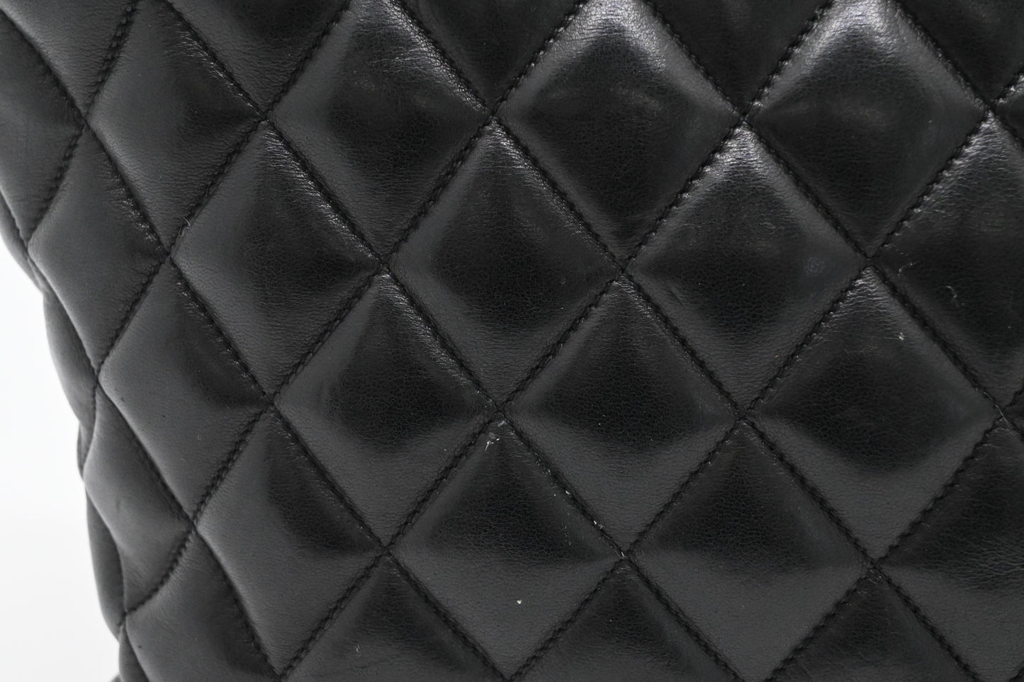 Chanel Chain Shoulder Bag in Black Leather