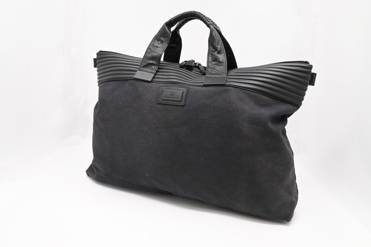 Issey Miyake Large Travel Bag in Black Canvas