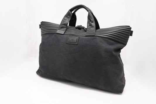 Issey Miyake Large Travel Bag in Black Canvas