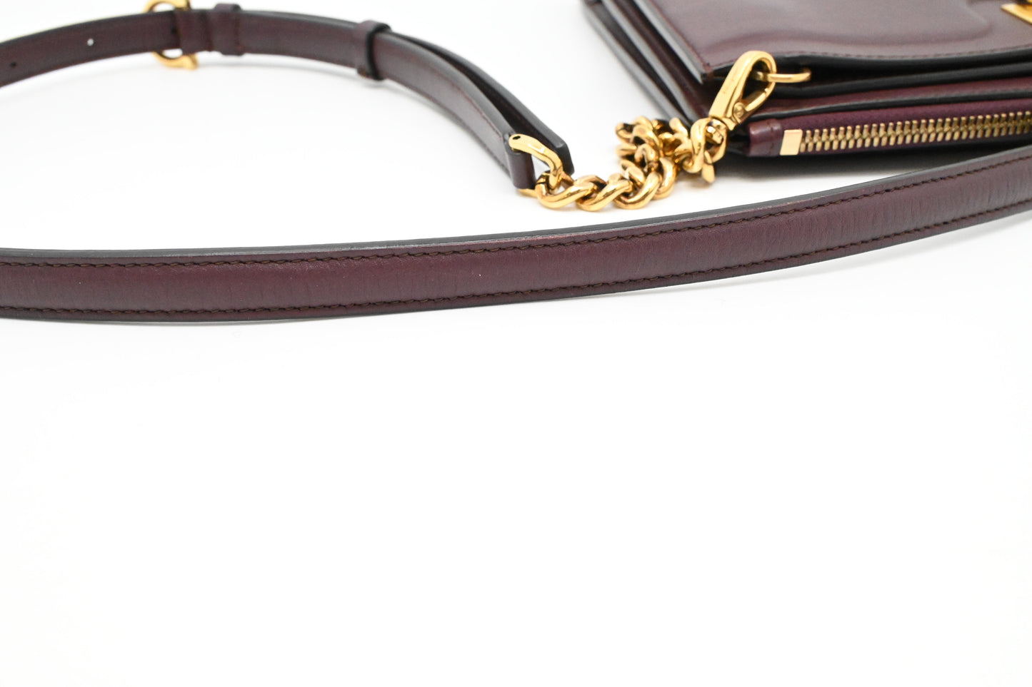 Ferragamo Crossbody Bag in Purple Leather