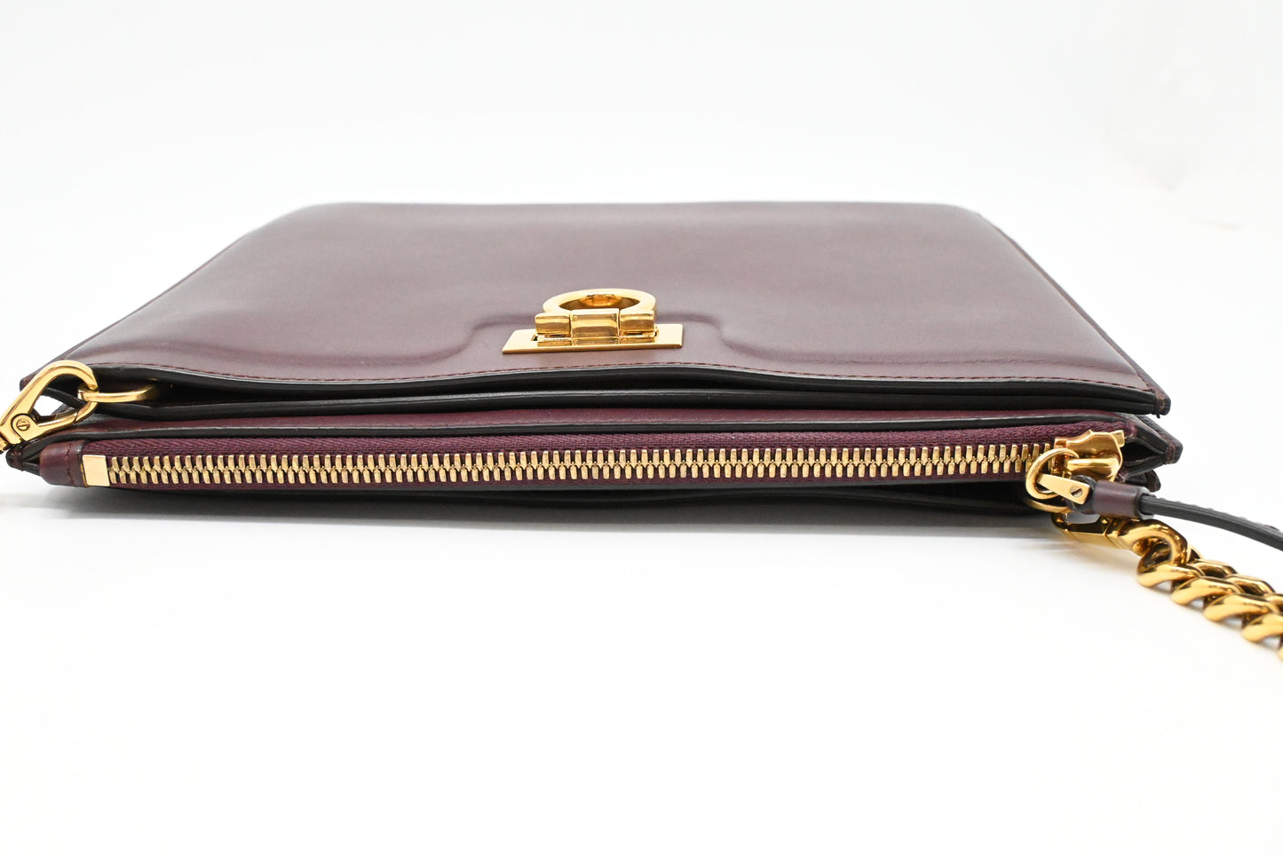 Ferragamo Crossbody Bag in Purple Leather
