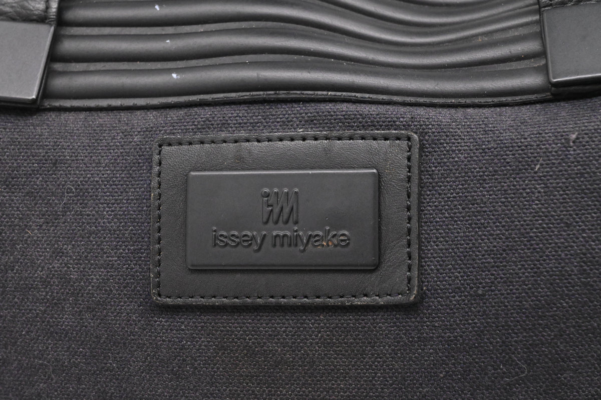 Issey Miyake Large Travel Bag in Black Canvas