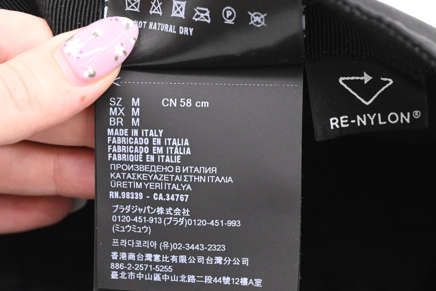 Prada Cap in Black Re-Nylon