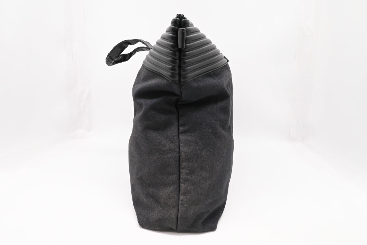 Issey Miyake Large Travel Bag in Black Canvas