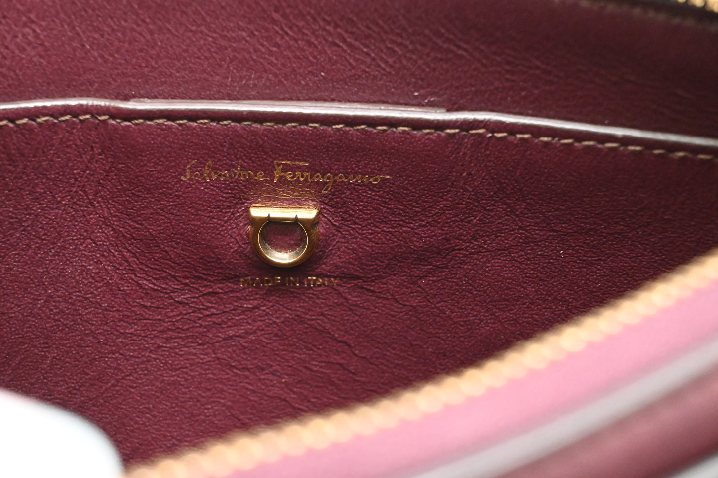 Ferragamo Crossbody Bag in Purple Leather