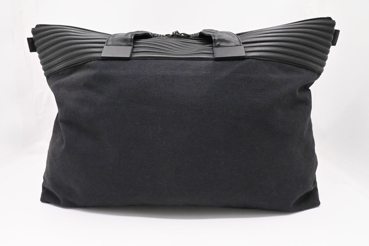 Issey Miyake Large Travel Bag in Black Canvas