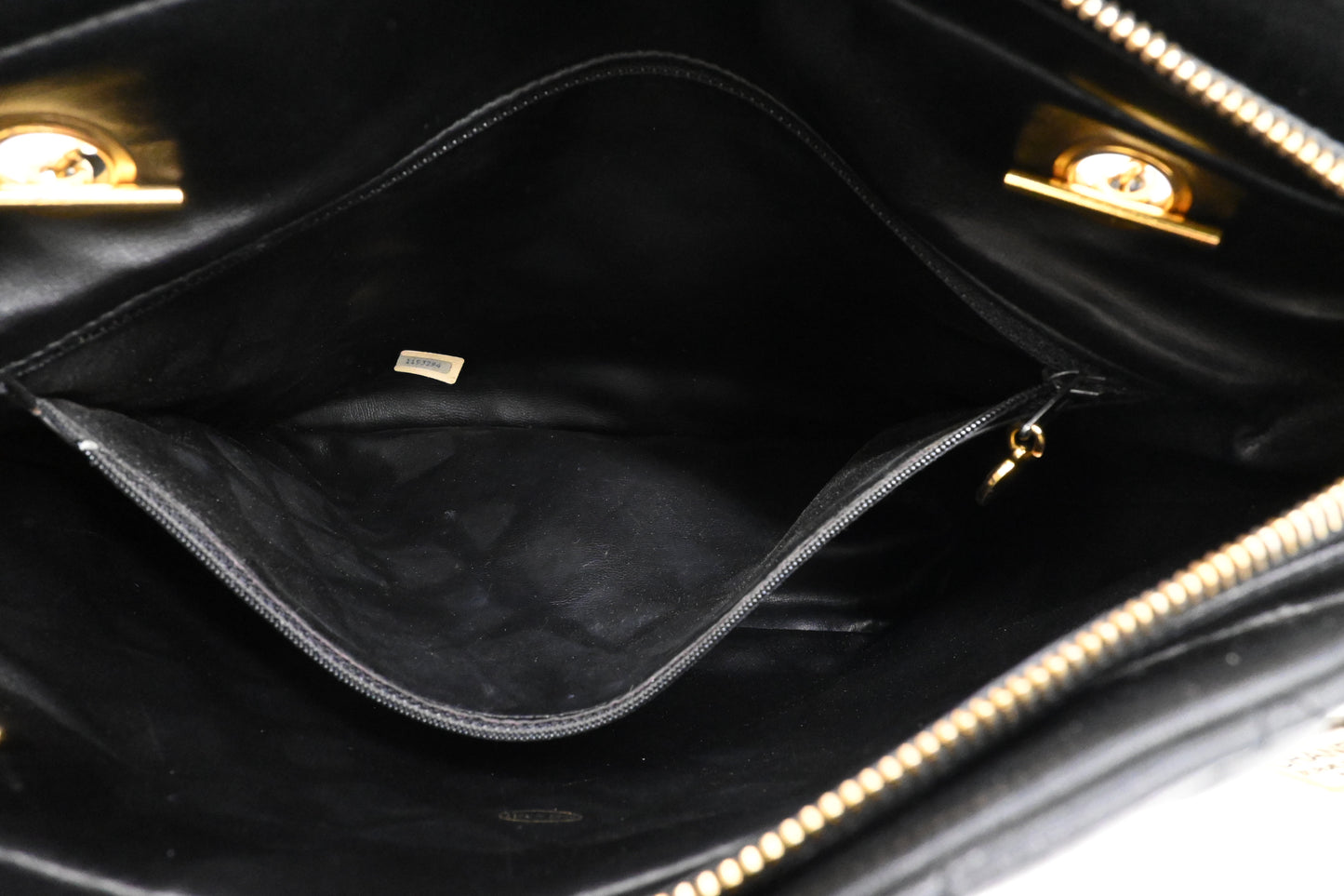 Chanel Chain Shoulder Bag in Black Leather