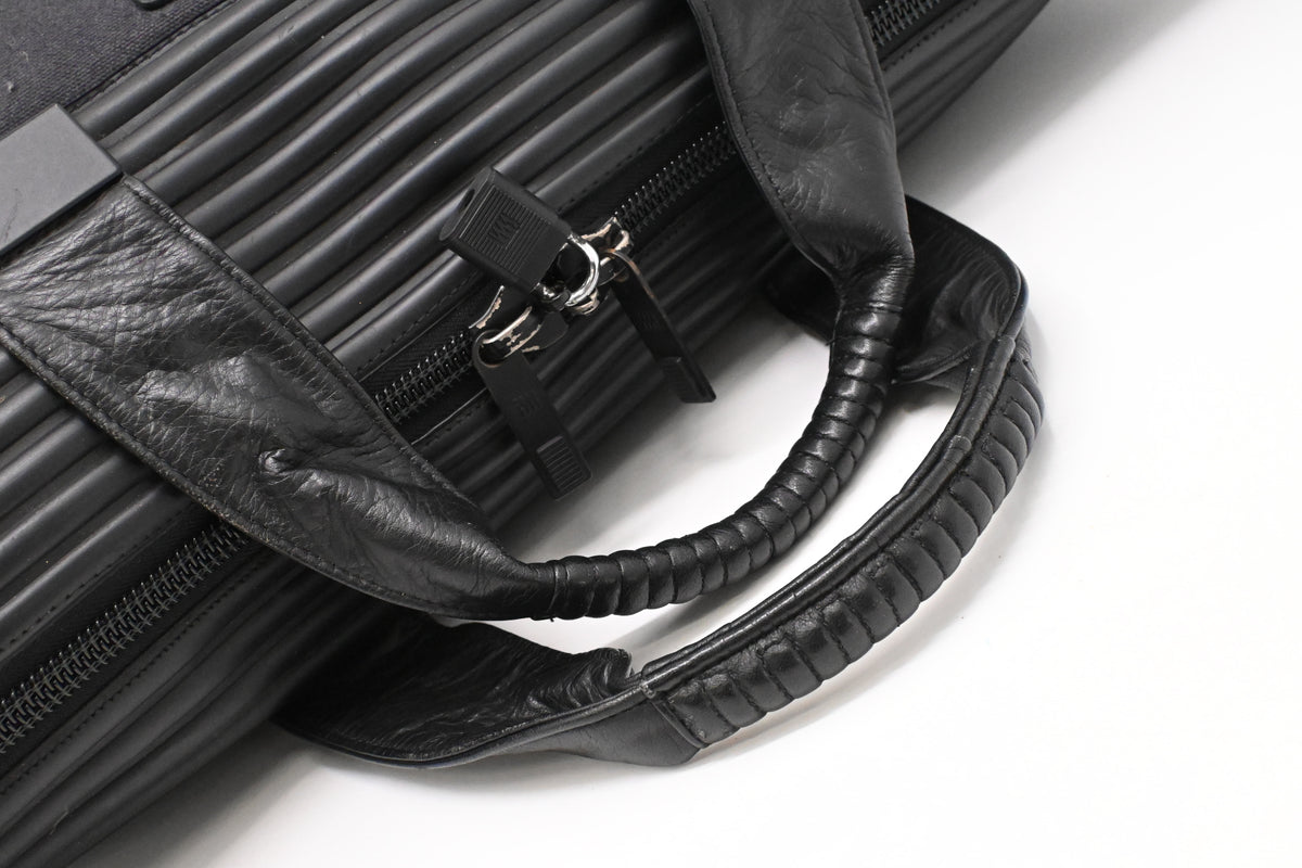Issey Miyake Large Travel Bag in Black Canvas