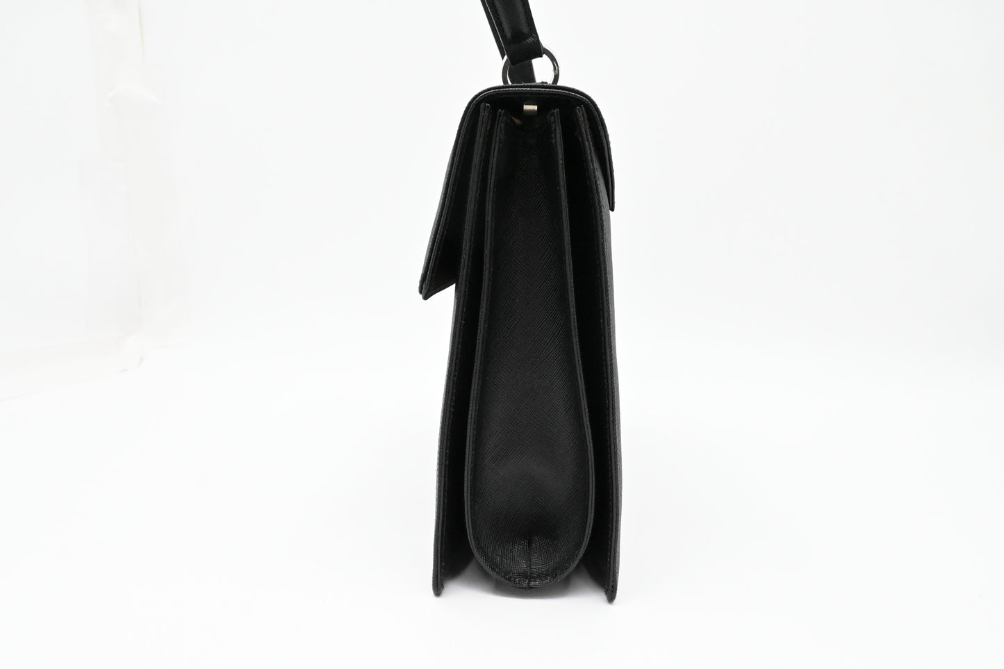 Ferragamo Gancini Handbag in Black Leather