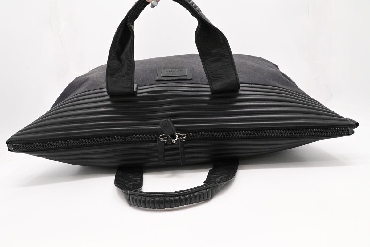 Issey Miyake Large Travel Bag in Black Canvas