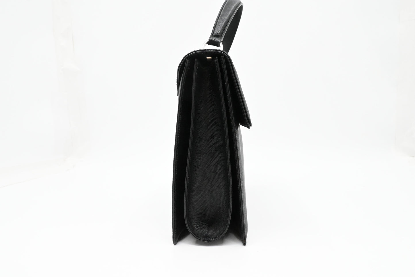 Ferragamo Gancini Handbag in Black Leather