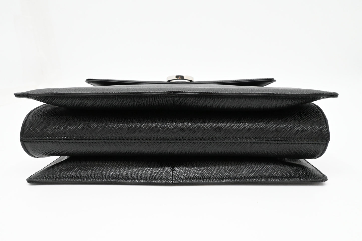 Ferragamo Gancini Handbag in Black Leather