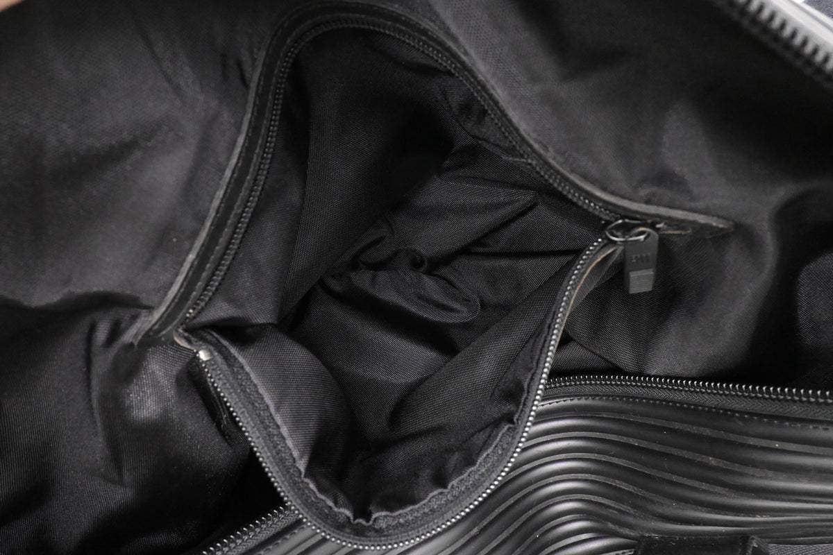 Issey Miyake Large Travel Bag in Black Canvas