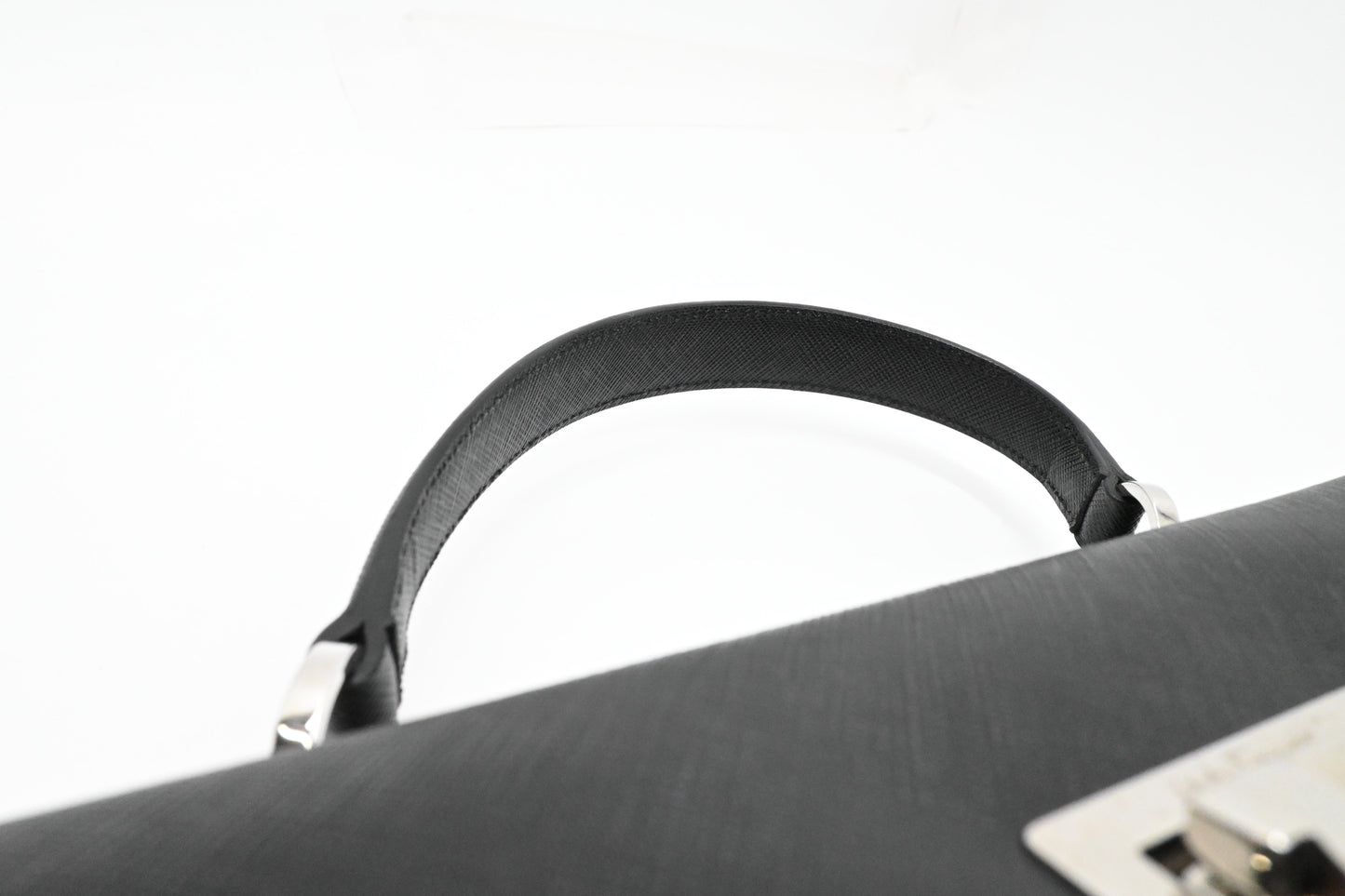 Ferragamo Gancini Handbag in Black Leather