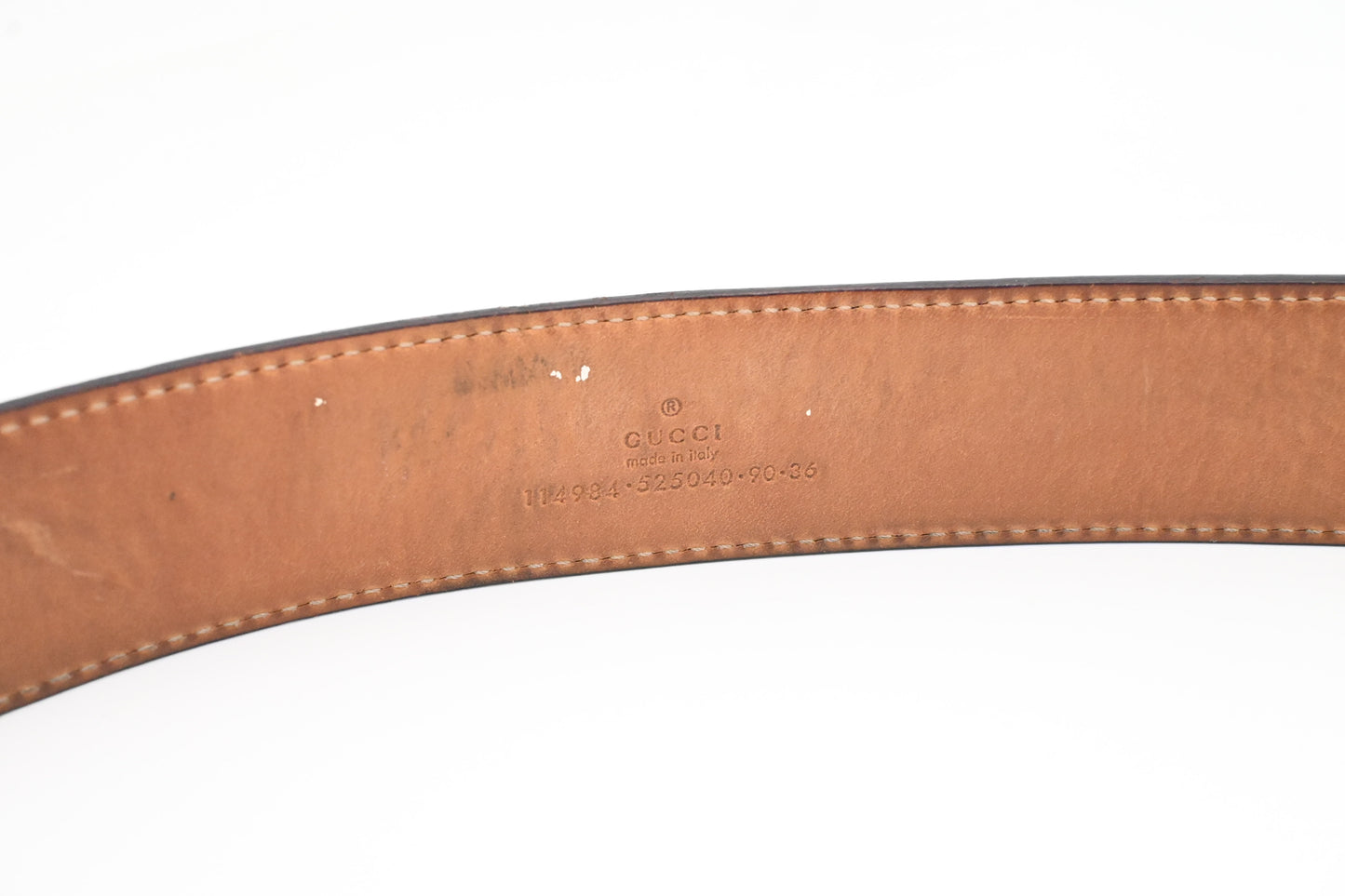 Gucci Belt 90/36 in Brown Guccissima Leather