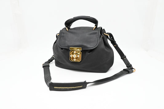 Chloe Small Elsie 2Way Bag in Black Leather
