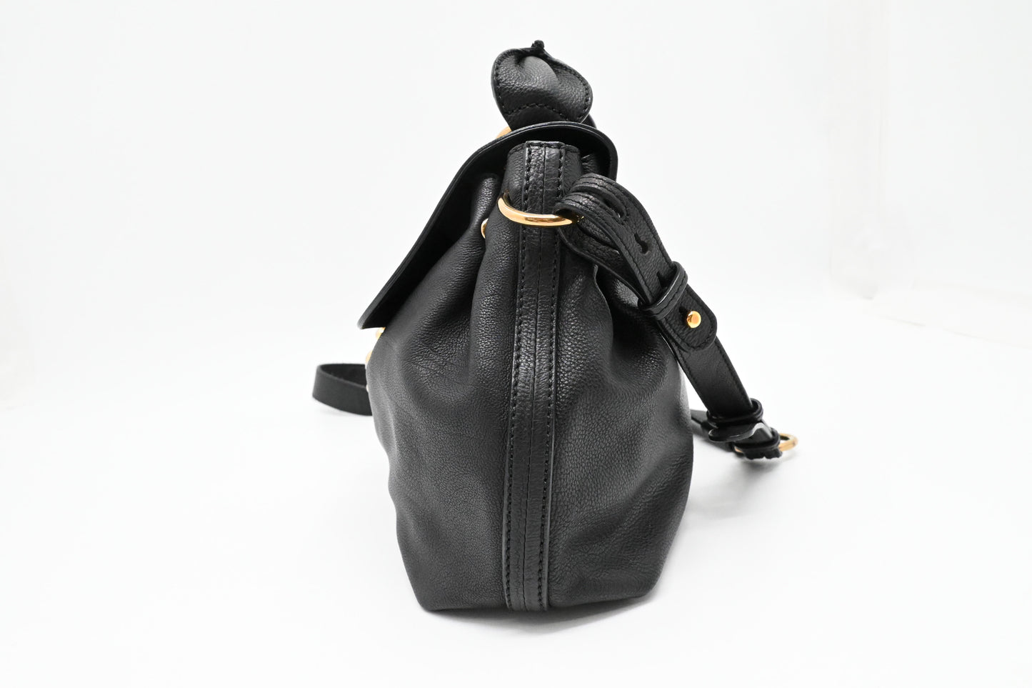 Chloe Small Elsie 2Way Bag in Black Leather