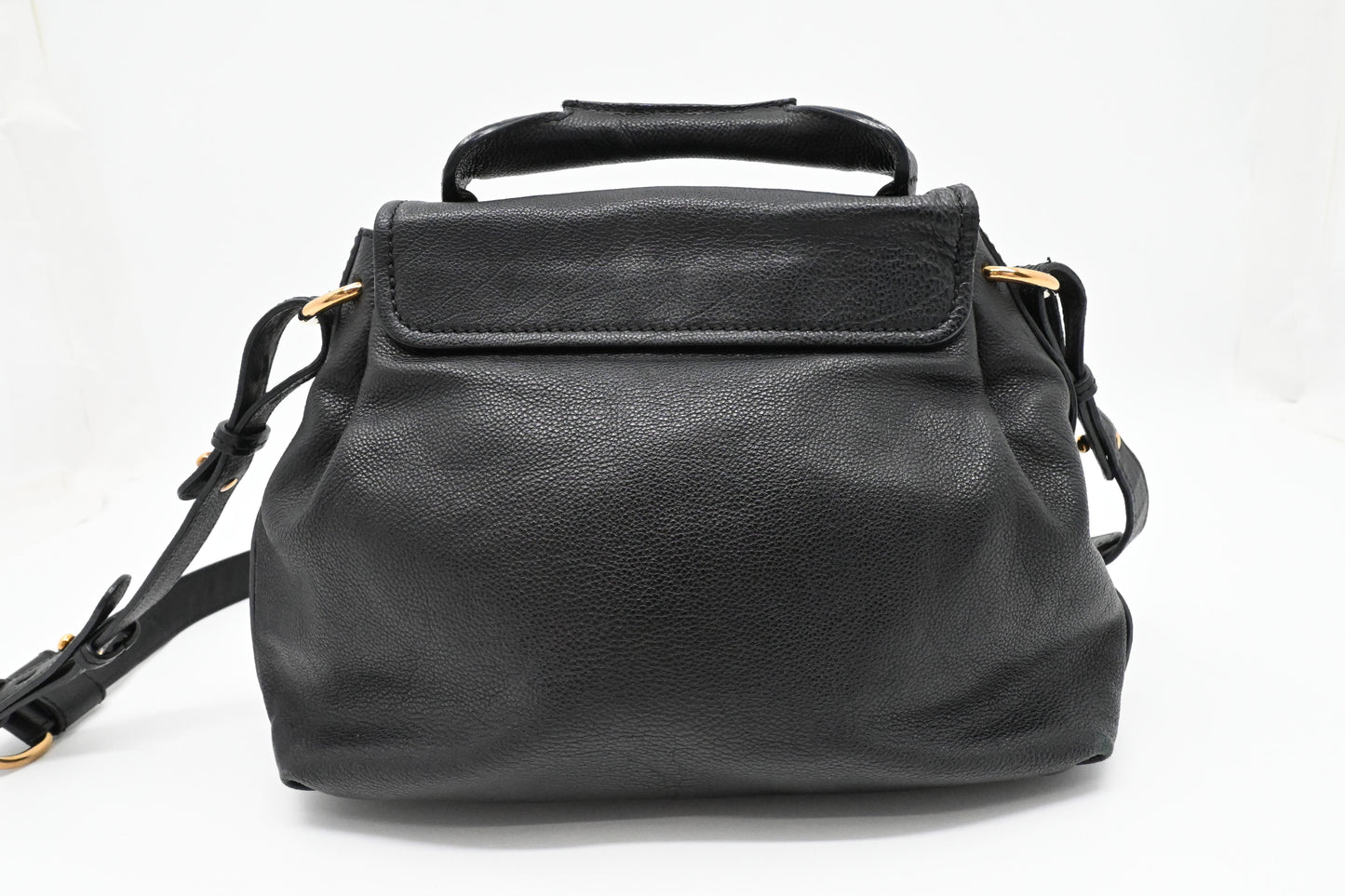 Chloe Small Elsie 2Way Bag in Black Leather