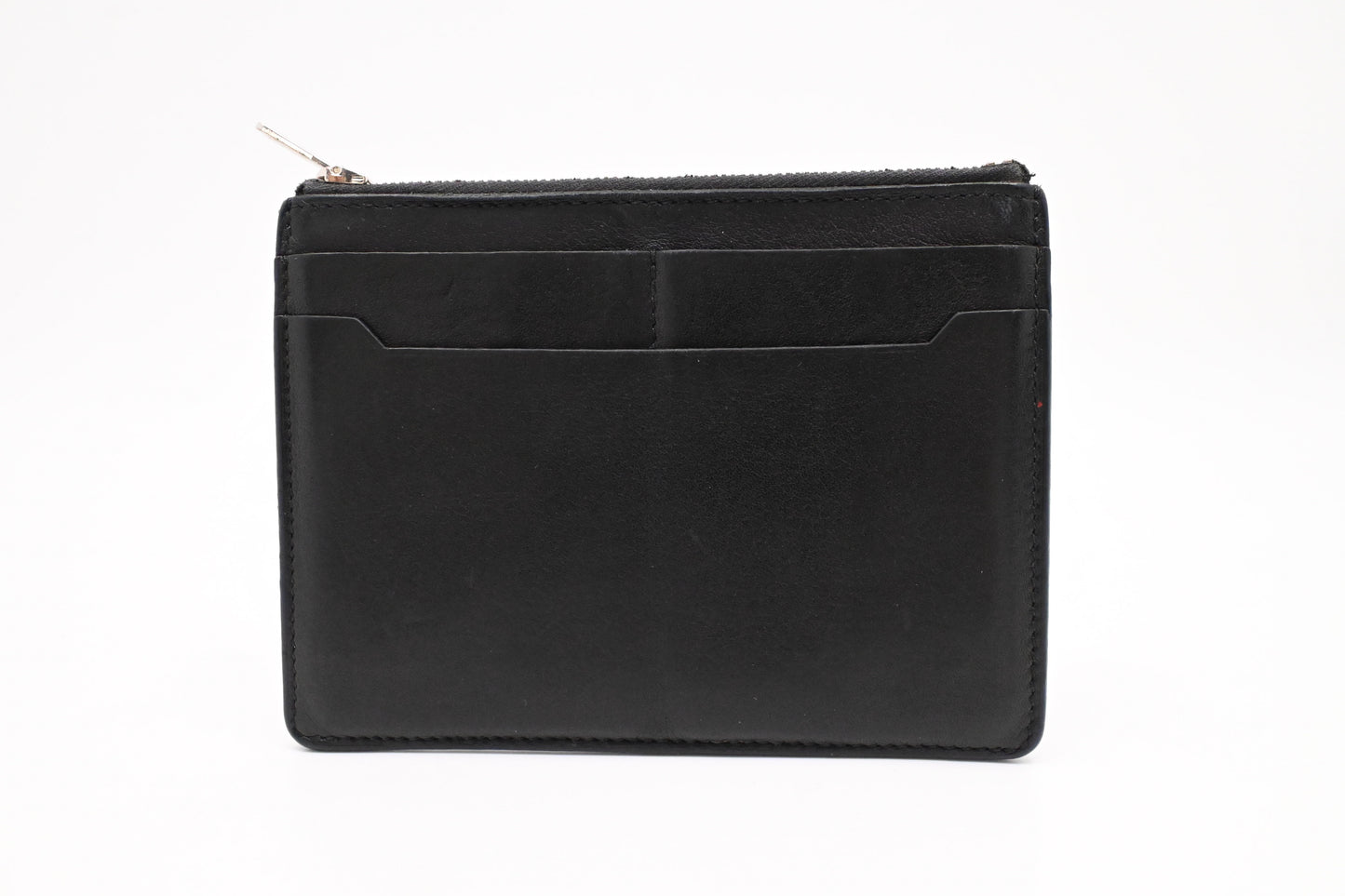 Hermes City Zip Coin Case in Black Leather
