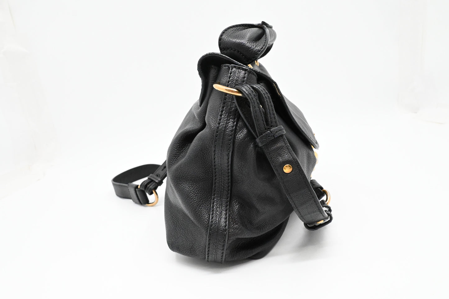 Chloe Small Elsie 2Way Bag in Black Leather