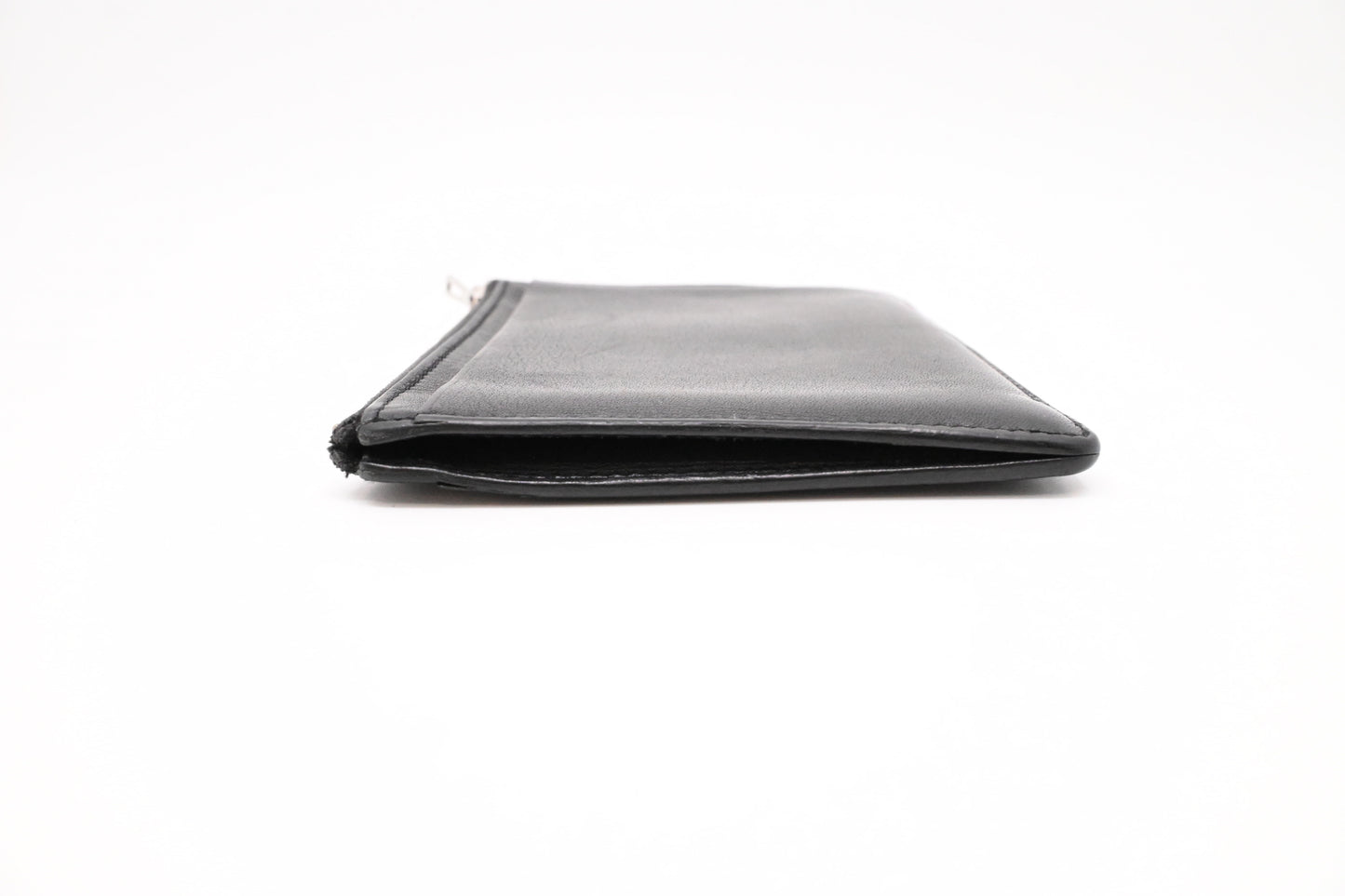 Hermes City Zip Coin Case in Black Leather
