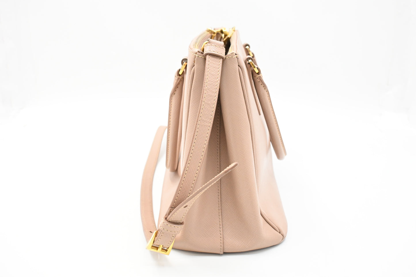 Prada Small Galleria in Pink Beige Saffiano Leather