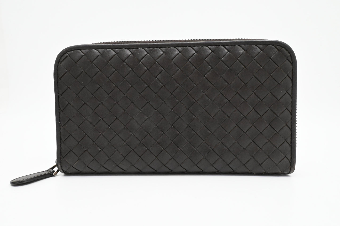 Bottega Veneta Zippy Wallet in Brown Intrecciato Leather
